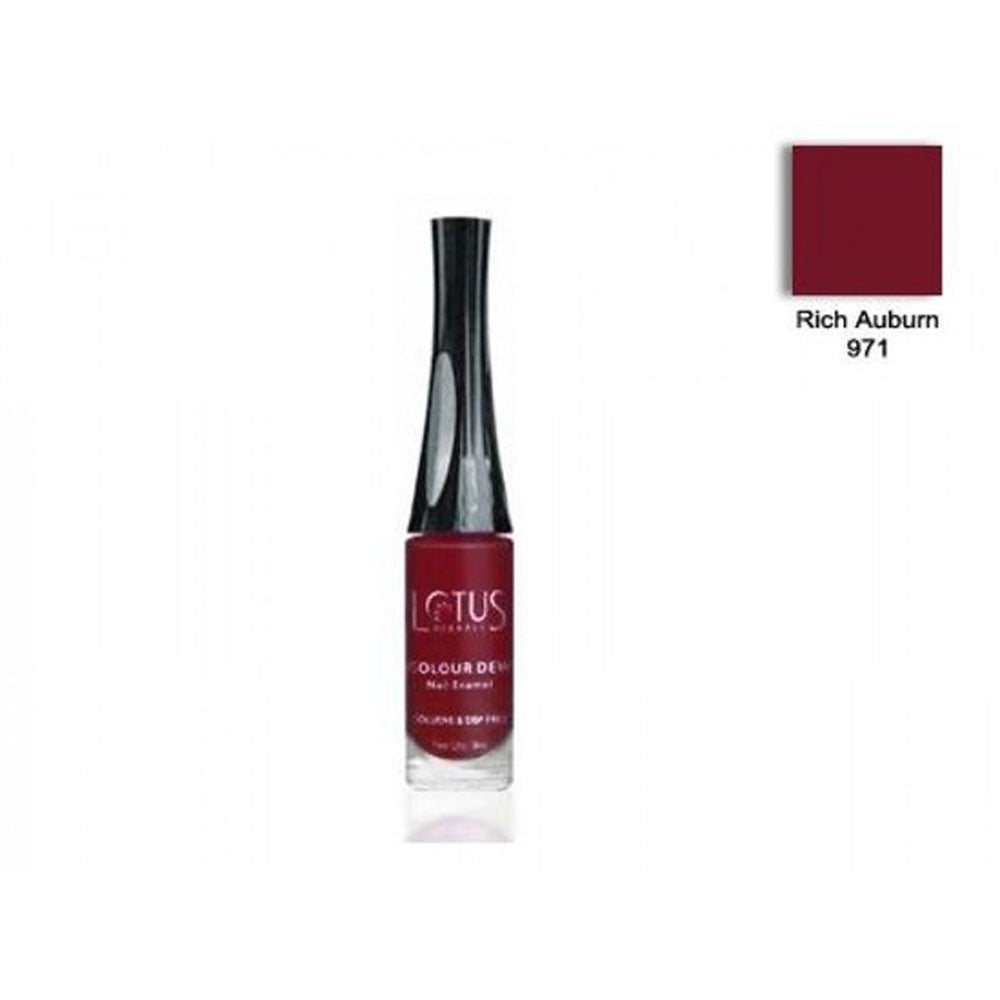 Lotus Herbals Colour Dew (971, Rich Auburn) Nail Enamel (Toluene and DBP Free) - RNCK Multi Projects Ltd.
 - 1