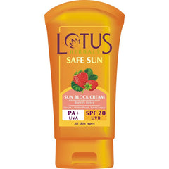 Lotus Herbals Safe Sun Sun Block Cream PA+ SPF-20 - RNCK Multi Projects Ltd.
